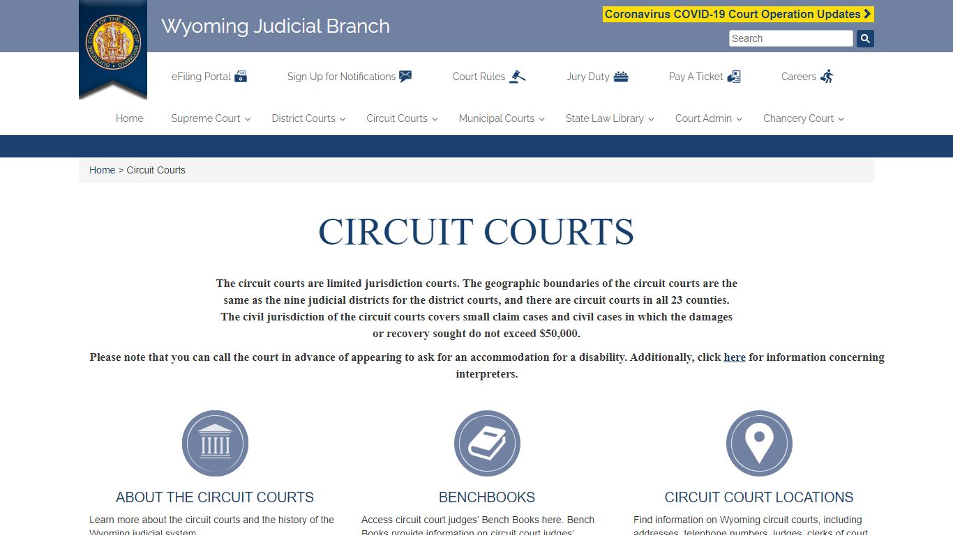 Circuit Courts – Wyoming Judicial Branch